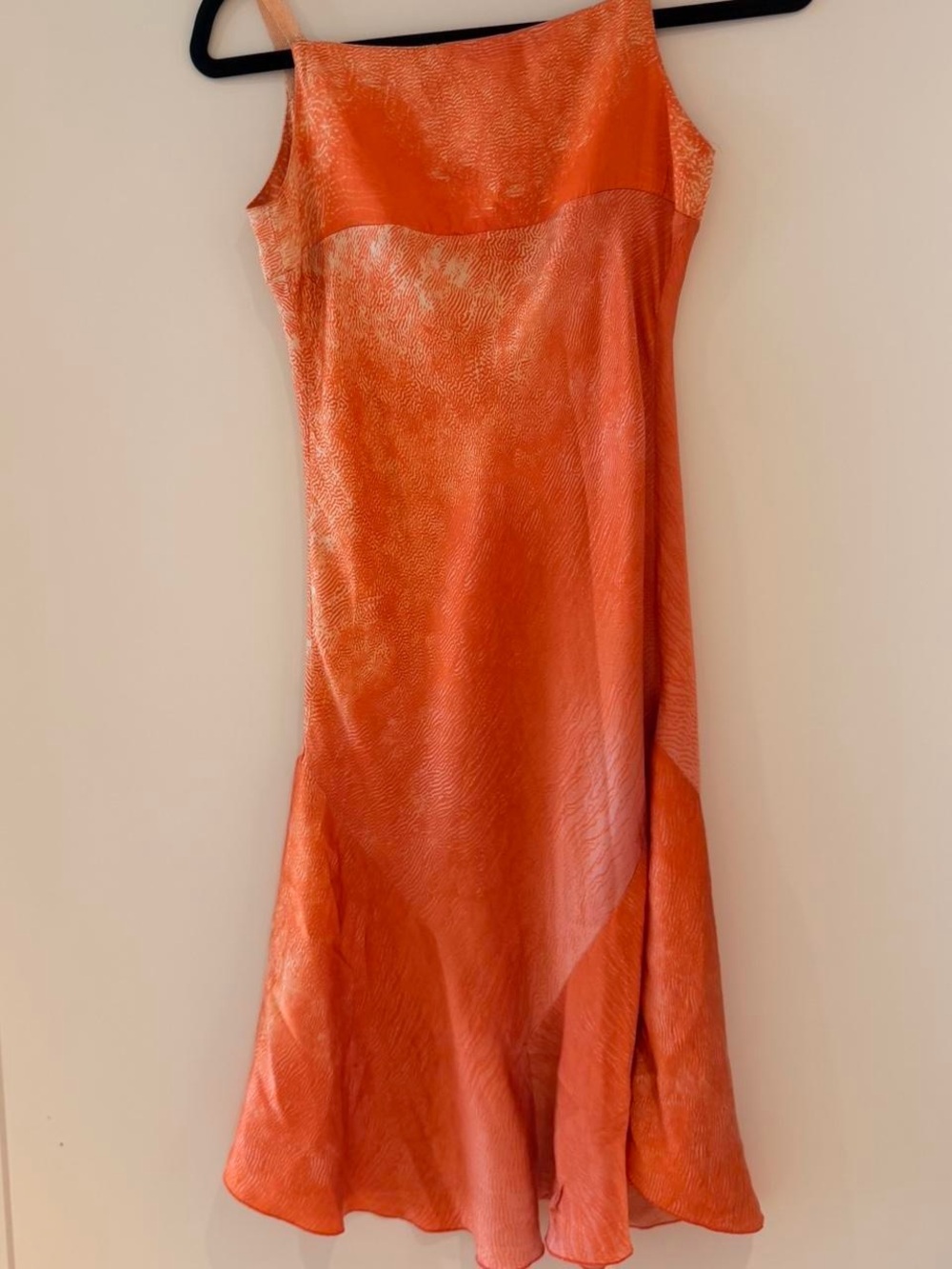 Roberto Cavalli Coral-Orange Satin Slip Top - Picture 5 of 6